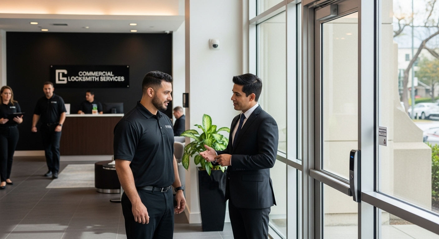 commercial locksmith business entrance