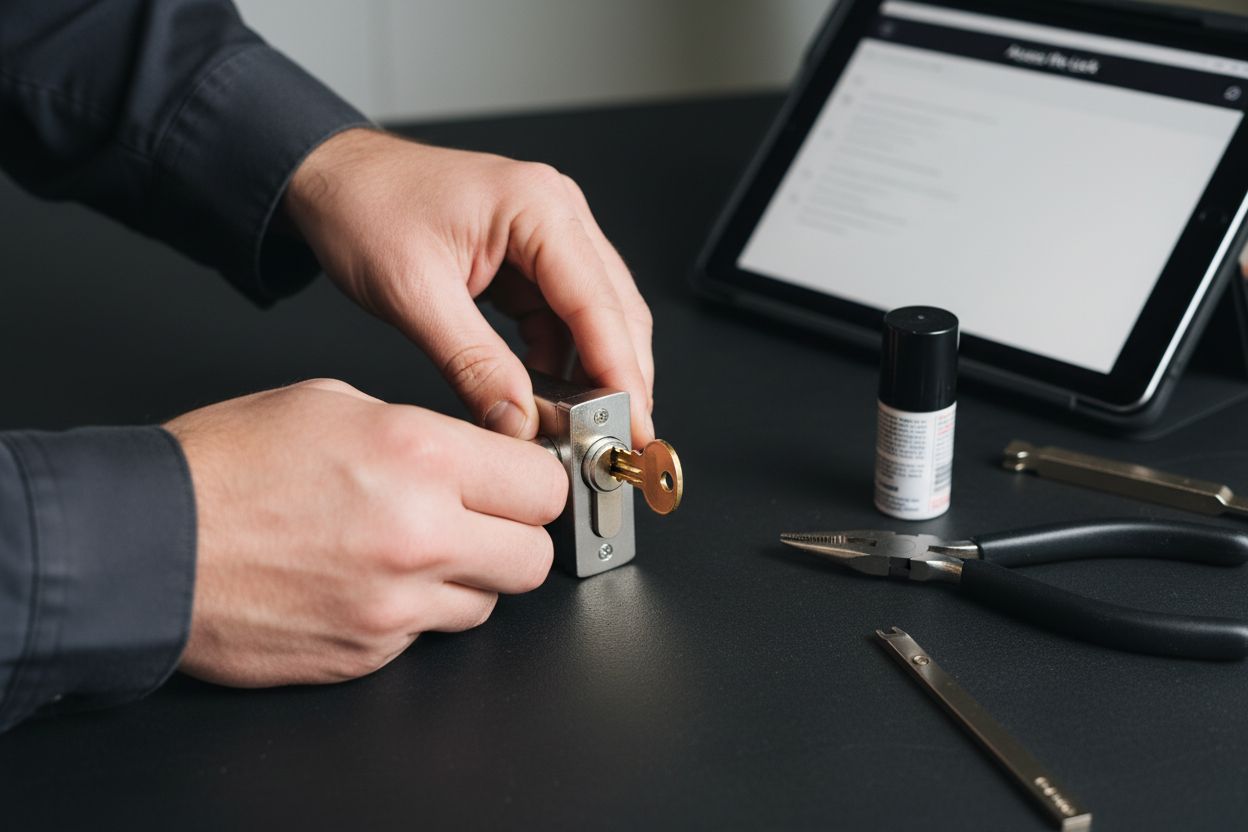 remove broken key lock