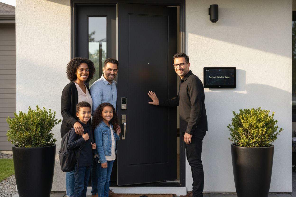 secure exterior door home
